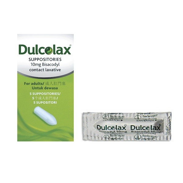 DULCOLAX Constipation Relief Suppository 5s, Digestive Care