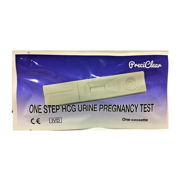 PreciClear One Step HCG Urine Pregnancy Test Kit - Cassette Image