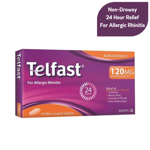 Telfast 120mg Fast And Non-Drowsy Allergy Relief Tablets 10s