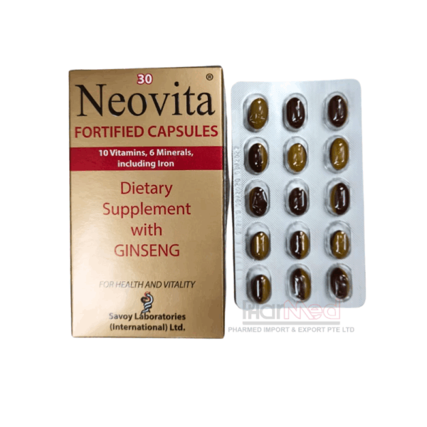 Neovita Dietary Supplement with Ginseng (30 capsules) - Image 2