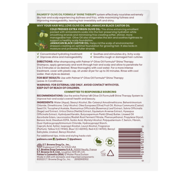 Palmer's Olive Oil Deep Conditioner Hair Mask (60g) Bundle of 3 - Image 4