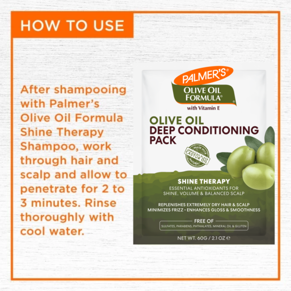 Palmer's Olive Oil Deep Conditioner Hair Mask (60g) Bundle of 3 - Image 3