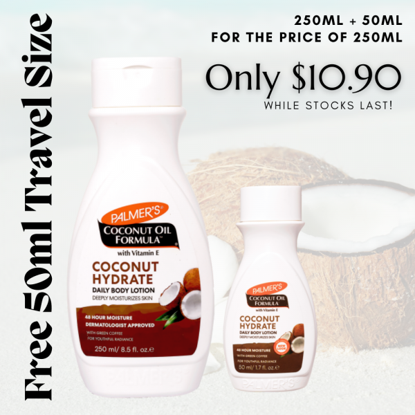 Palmer's Coconut Oil Body Lotion 250ml + FREE 50ml Travel Size - Image 2