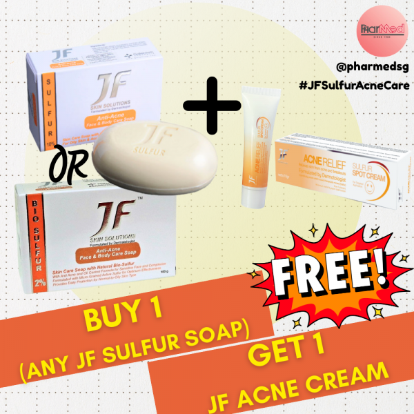 JF Sulfur 10% Anti-Acne Face & Body Care Soap 100g + FREE JF Acne Soap - Image 2