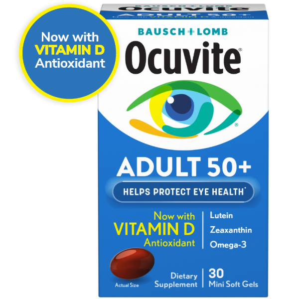 Ocuvite Adult 50+ Eye Vitamin & Mineral Supplement (50 Minigels)