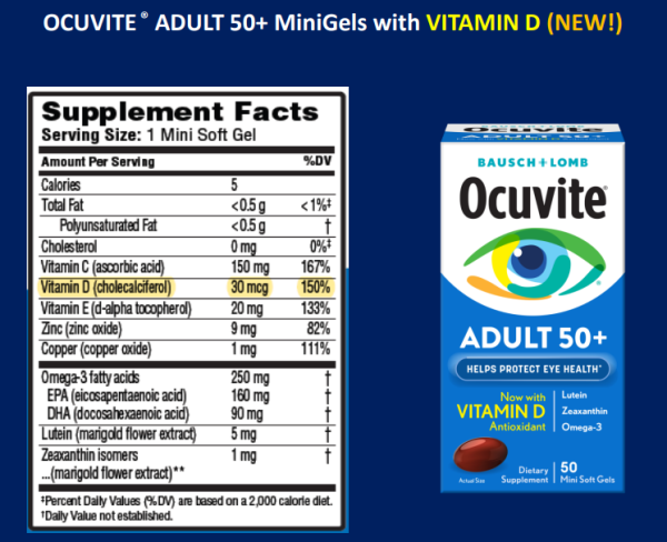 Ocuvite Adult 50+ Eye Vitamin & Mineral Supplement (50 Minigels) - Image 2