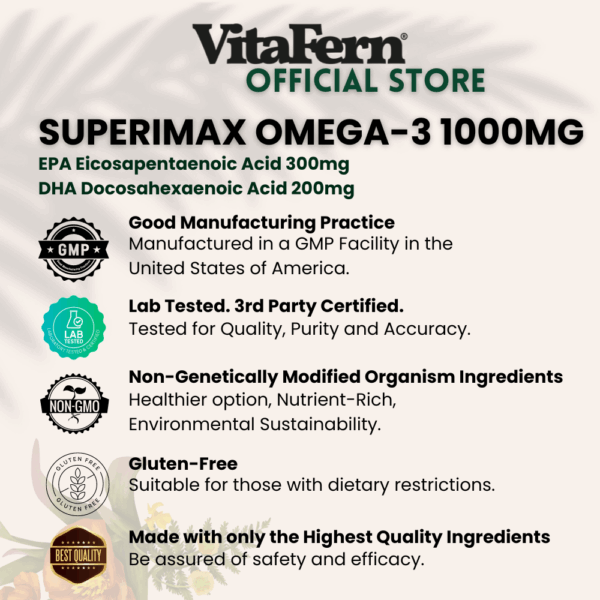 VitaFern Superimax Omega 3 300s Softgels - Image 3