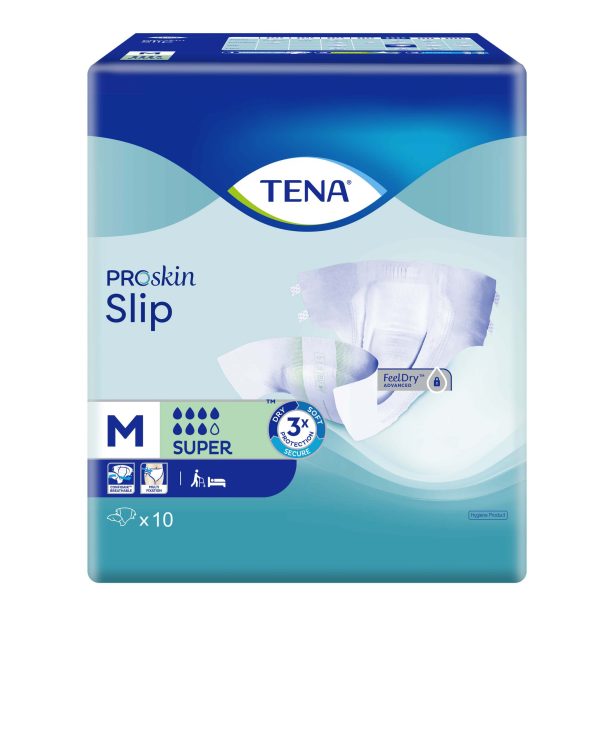 Tena PROskin Slip Super Adult Diapers - Medium 10's
