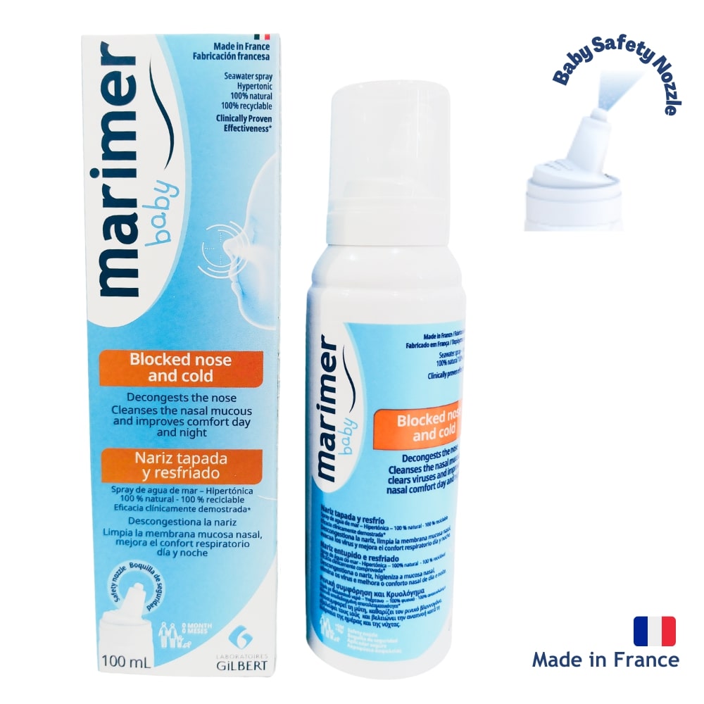 Marimer Baby Hypertonic Spray for Blocked Nose and Cold 100ml