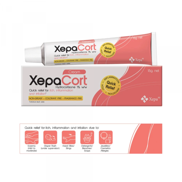 Xepacort Hydrocortisone 1% w/w Cream 15g - Itch Relief