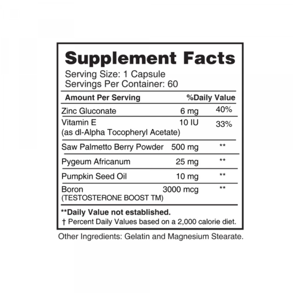 Earth's Creation Prostate Plus with Saw Palmetto Capsules 60's - Image 2