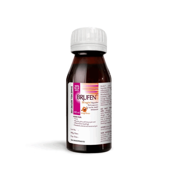 Brufen Oral Suspension 100mg/5ml 60ml - Fever and Pain Relief
